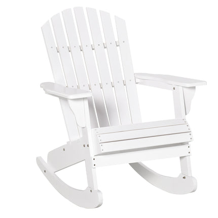 White Adirondack garden rocking chair, 77 x 94 x 97 cm