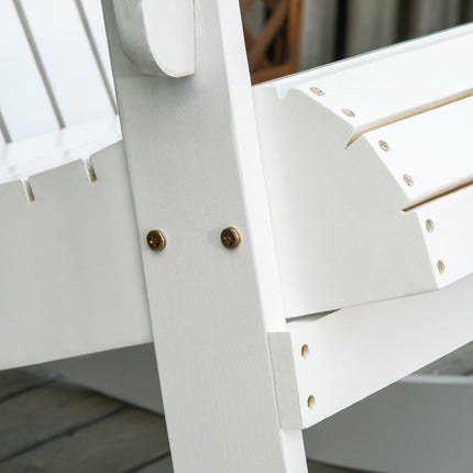 White Adirondack garden rocking chair, 77 x 94 x 97 cm