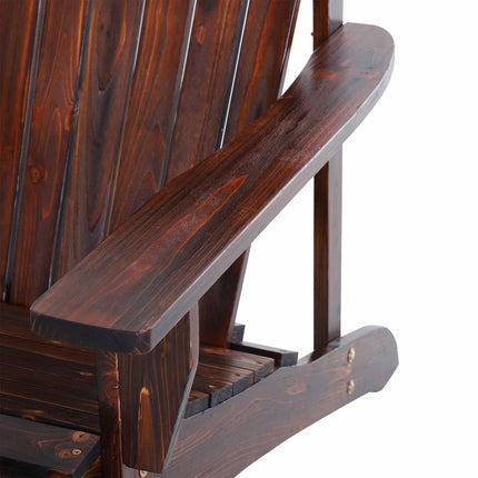 Adirondack garden chair, solid wood, with cup holder