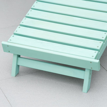 Adirondack Pine Wood Garden chair with footrest, green