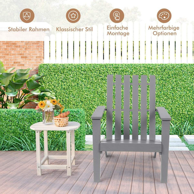 Adirondack chair Adirondack chair made of acacia wood garden chair up to 160 kg gray