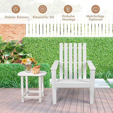 Adirondack chair Adirondack chair made of acacia wood garden chair up to 160 kg white