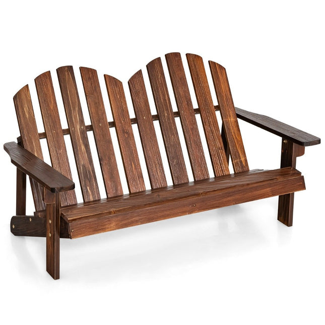 Adirondack chair for children 2-seater Adirondack chair made of wood brown 99 x 51 x 56.5 cm