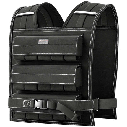 Adjustable 20 kg weight vest with reflective strips for fitness