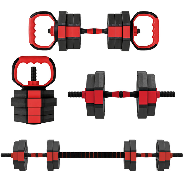 Adjustable 4-in-1 Dumbbell Set, 15 KG for Home Workouts