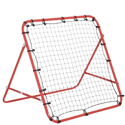 Adjustable Angle Soccer Rebounder Net - Red and Black