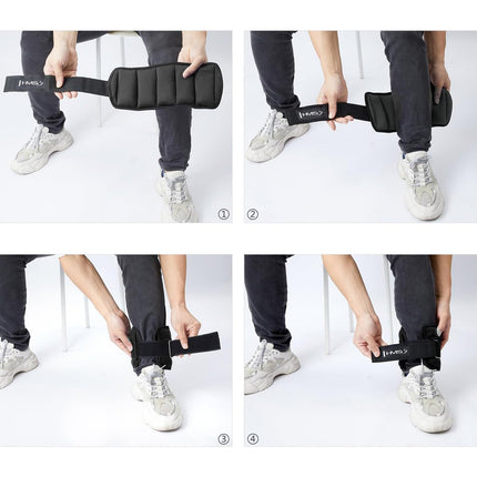 Adjustable Ankle & Wrist Weights, 2 x 2kg