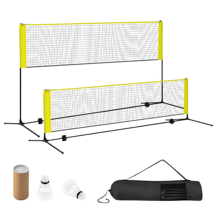 Adjustable Badminton Net Set with Stand, Shuttlecocks, Bag