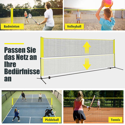 Adjustable Badminton Net Set with Stand and Carry Bag