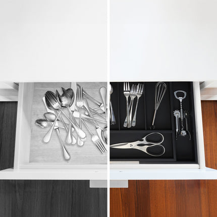 Adjustable Bamboo Cutlery Tray for Drawers