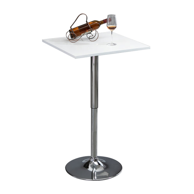 Verstelbare bartafel - Vierkant, 69-91 cm, Wit/Zilver