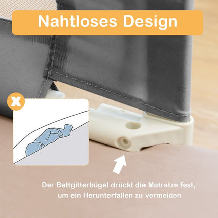Adjustable Bed Rail Guard, 175cm, Dark Grey