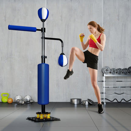 Adjustable Boxing Stand with Speedballs and Kick Pad