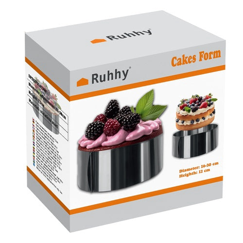 Adjustable Cake Tin Rim, Stainless Steel, 16-30cm
