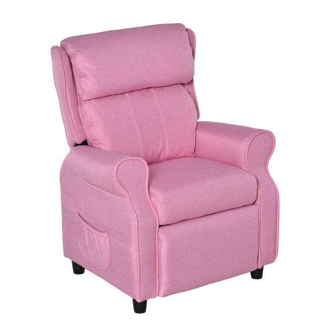 Adjustable children's sofa with footrest, Pink, 3-5 years