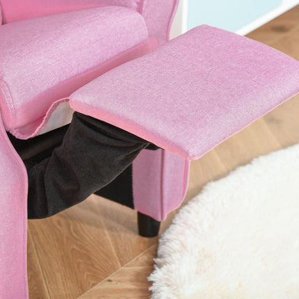 Adjustable children's sofa with footrest, Pink, 3-5 years