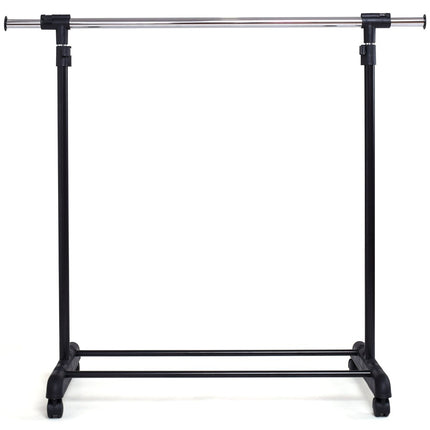 Adjustable Clothes Rack with Shelf and Wheels