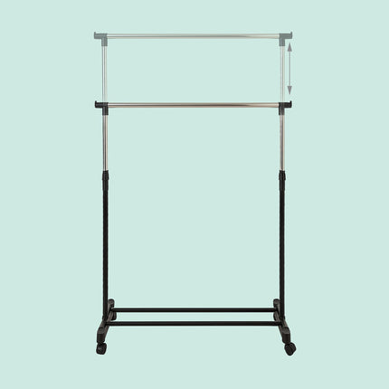 Adjustable Clothing Rack with Wheels – Height Adjustable