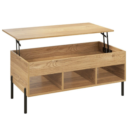 Adjustable Coffee Table with Lift-Top & Storage Shelves