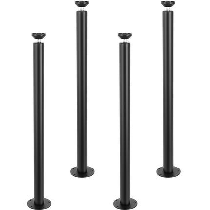 Adjustable Desk Legs 30 Inch, Steel Set of 4, Black