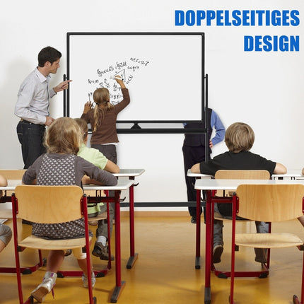 Adjustable Double-Sided Magnetic Whiteboard 120x80 cm