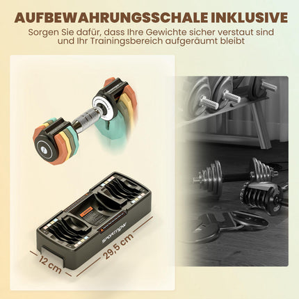 Adjustable Dumbbell Set 1-5 kg with Quick-Select Handle