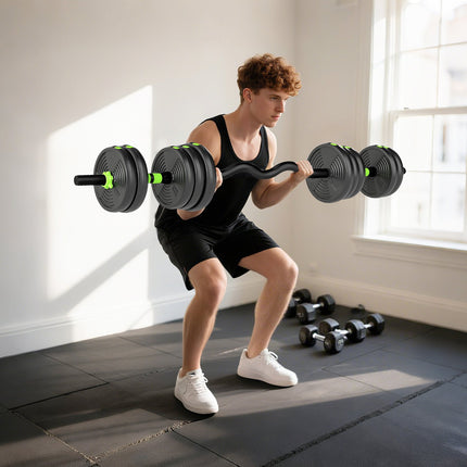 Adjustable Dumbbell Set 20KG – 3-in-1 Home Gym Equipment