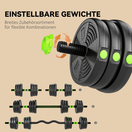 Adjustable Dumbbell Set 20KG – 3-in-1 Home Gym Equipment