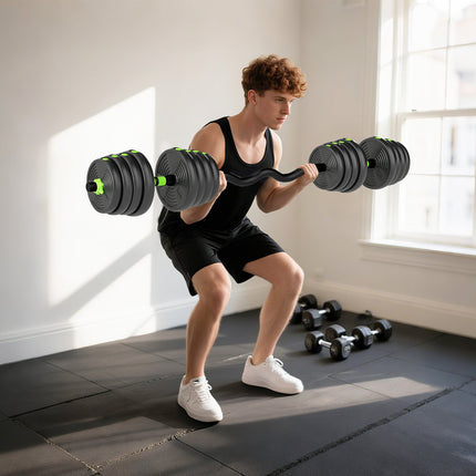 Adjustable Dumbbell Set 30KG – Home Strength Training