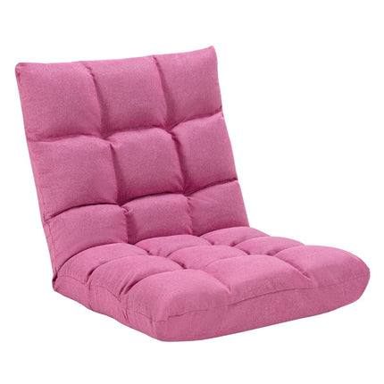 Adjustable Floor Chair, Foam, Cotton, Pink, 106.5x55.5x10 cm