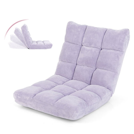 Adjustable Floor Chair – Purple, 14 Positions, Foldable