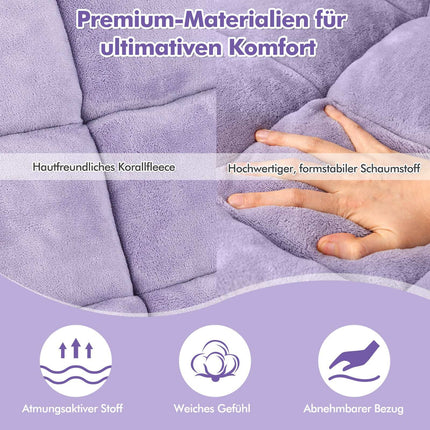 Adjustable Floor Chair – Purple, 14 Positions, Foldable