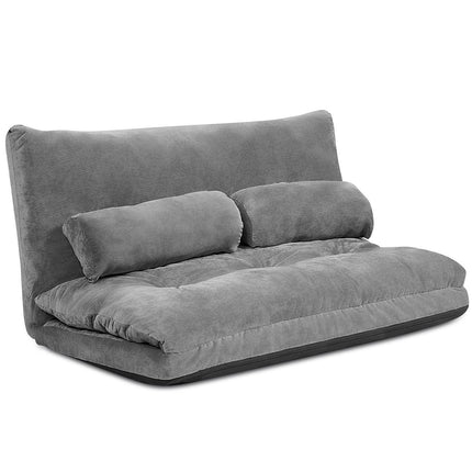 Adjustable Floor Sofa, 6-Position Recliner, 178x98x18 cm, Gray