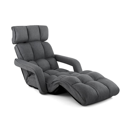 Adjustable Folding Sofa Bed, Dark Gray, 6 Positions