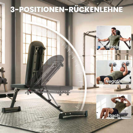 Adjustable Folding Weight Bench with Leg Extension, 300 kg Capacity
