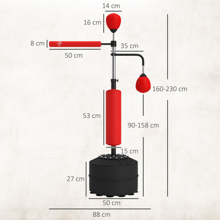 Adjustable Freestanding Punching Bag Stand, 160-230 cm