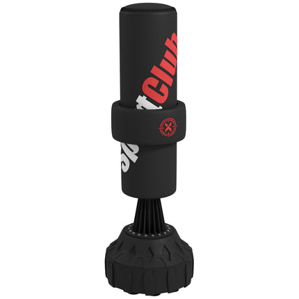 Adjustable Freestanding Punching Bag with Fillable Base, Black