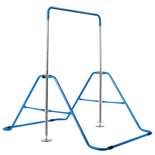 Adjustable Gymnastics Bar, Foldable, 90-130 cm, Blue