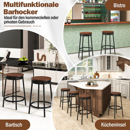 Adjustable Height Bar Stools, Set of 2 – 360 Swivel