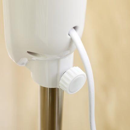 Adjustable Height Stand Fan with Remote, 3 Speeds, White