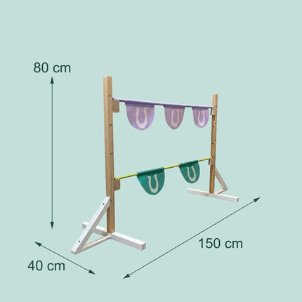 Adjustable Hobby Horse Hurdle with Wooden Poles