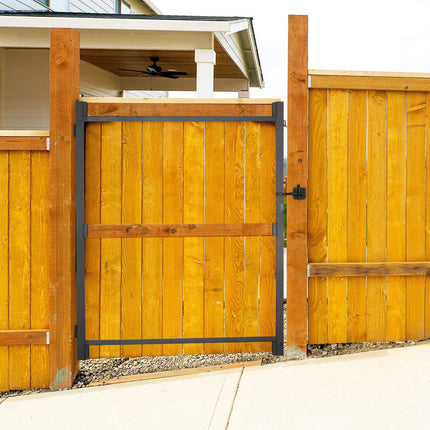 Adjustable Iron Gate Frame Kit, 36-60 In, Anti-Sag Latch