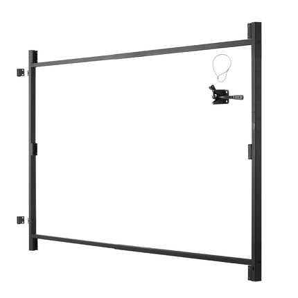 Adjustable Iron Gate Frame Kit, 60–96 In, Anti-Sag Latch