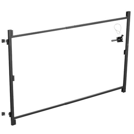 Adjustable Iron Gate Frame Kit, 60–96 In, Anti-Sag Latch