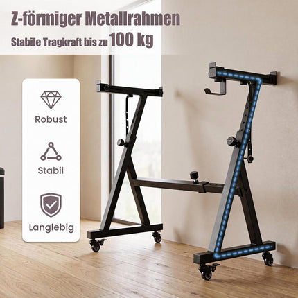 Adjustable Keyboard Stand for 49-88 Key Electric Pianos