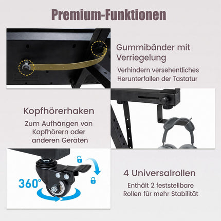Adjustable Keyboard Stand for 49-88 Key Electric Pianos