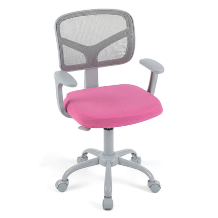 Adjustable Kids Desk Chair with Lumbar Support – Pink