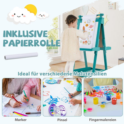 Adjustable Kids Easel with Whiteboard & Chalkboard