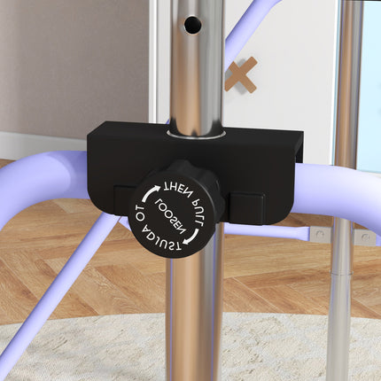 Adjustable Kids Gymnastics Bar with Rings, Foldable Steel Frame