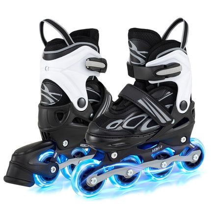 Adjustable Kids Inline Skates with Light-Up Wheels, Size M (EU 32-36)